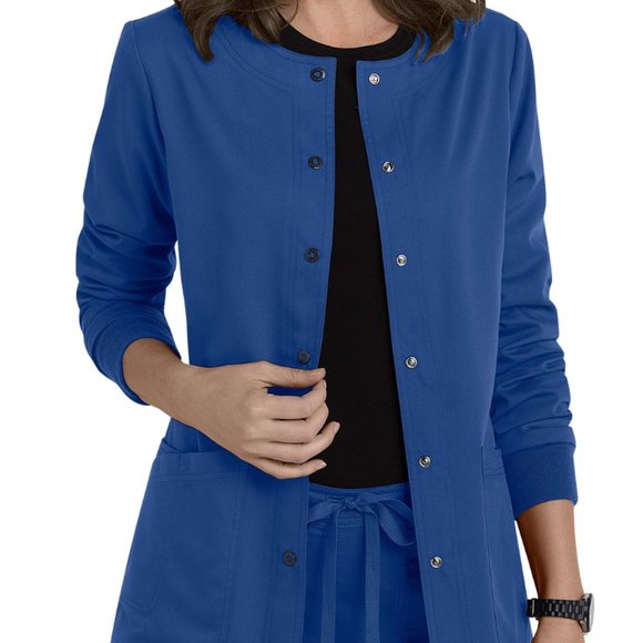 Grey's Anatomy Collection 4 Pocket Front Snap Jacket - Picture 1 of 4